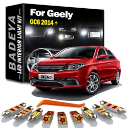 10Pcs For Geely GC6 2014 2015 2016 2017 2018 2019+ Vehicle LED Interior Map Roof Trunk Glove Box Light Kit Car Bulbs Accessories