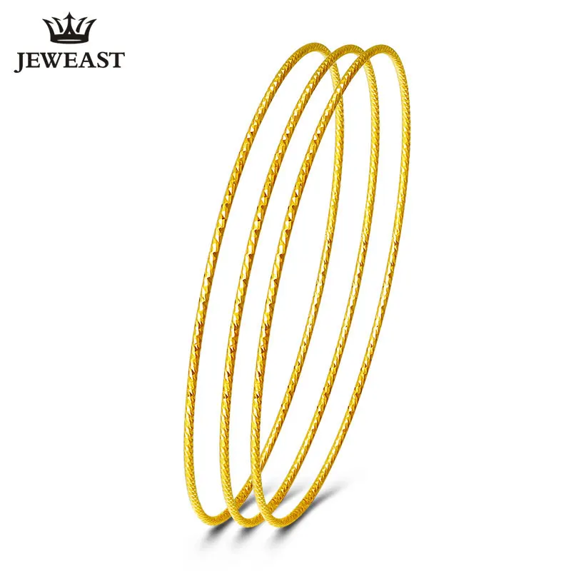 18k Pure Gold Bangles 2023 New Rose Yellow Women Bracelets Wholesale 750 Hot Sale Elegant Temperament Party Classic Round GOOD