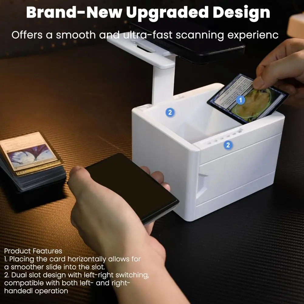 ScanBox Pour Cartes à Collectionner (MTG, TCG) - Compatible ManaBox - Avec Tapis Antidérapant Et Support Réglable Pour Smartphone - 4