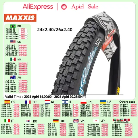 MAXXIS HOLY ROLLER BMX 타이어 24인치 26인치 BMX, 먼지 점프, 펌프 트랙, 도시 자전거 타이어 24×2.4, 26×2.4