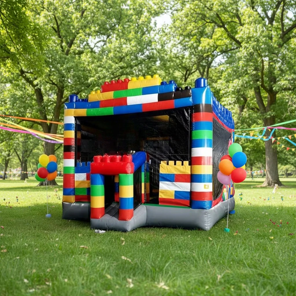 

Надувной батут-горка Moonwalk Mega Jumper Bouncer Block Party Combo House Jumper lj-Commercial Moon с грузоподъемностью 500 кг для детей