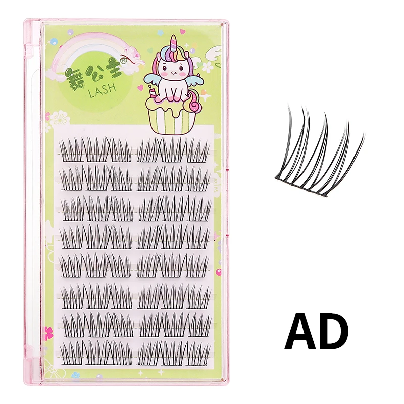 8-reihige Wimperncluster, neue Cluster, künstliche Wimpern, segmentiert, für Zuhause, Heimwerker, individuelle handgefertigte weiche Wimpernverlängerungen – Detail 2