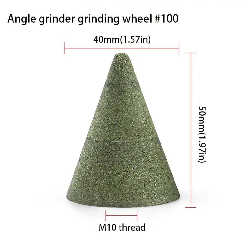 

50/100/200 Grits Cone Shape Polishing Wheel Conical Cone Shape Stone Grinding Head Countersink Engraving Brazed Polishing Wheel