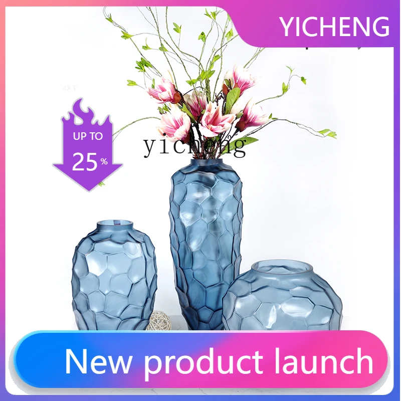 LYY Glasvase für Hydrokultur Grüner Rettich Pflanzen- und Blumenarrangement Dekorative Vase