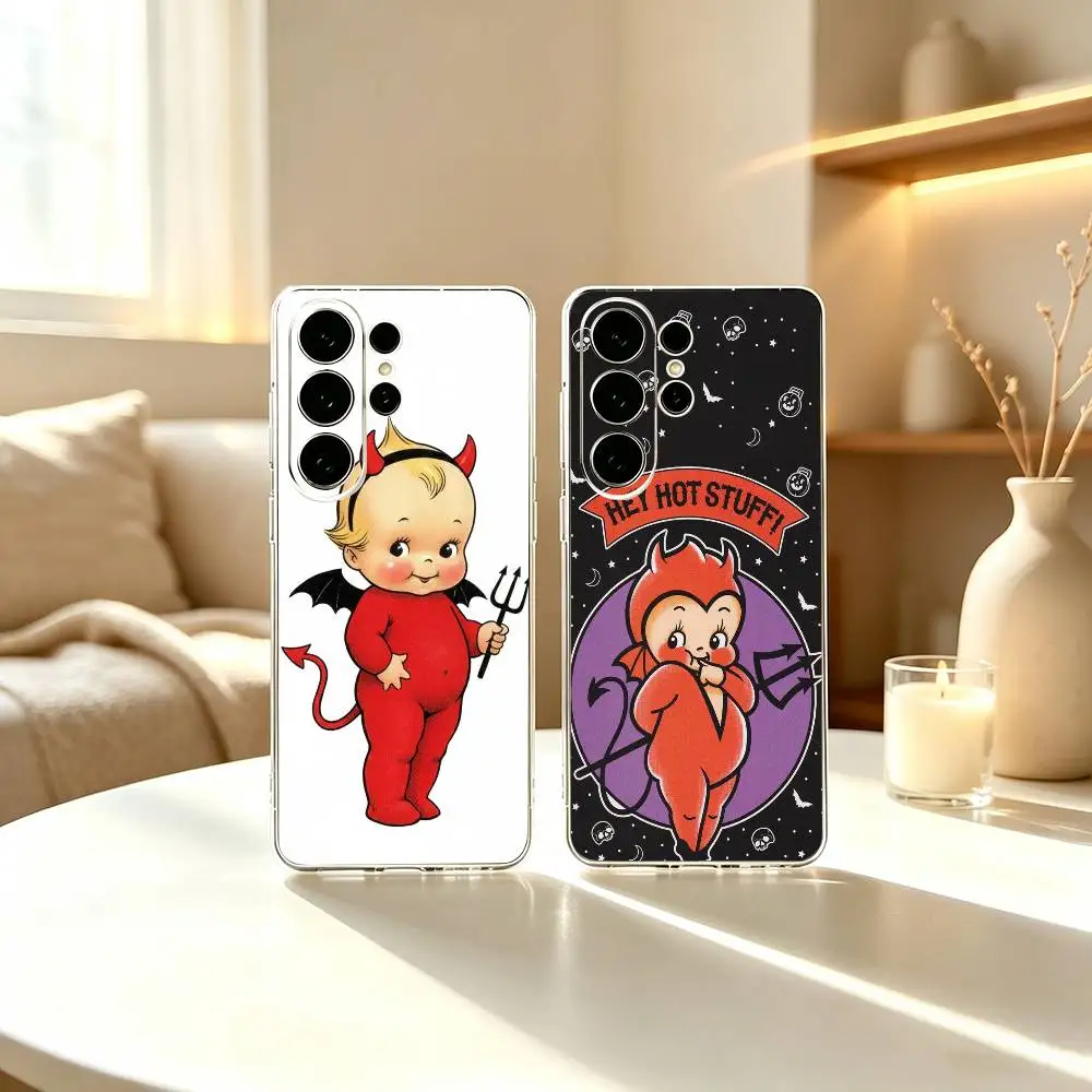 K-Kewpie Halloween Doll  Phone Case For Samsung S23,S22,S21,S20,S30,Transparent Silicone Phone Cover