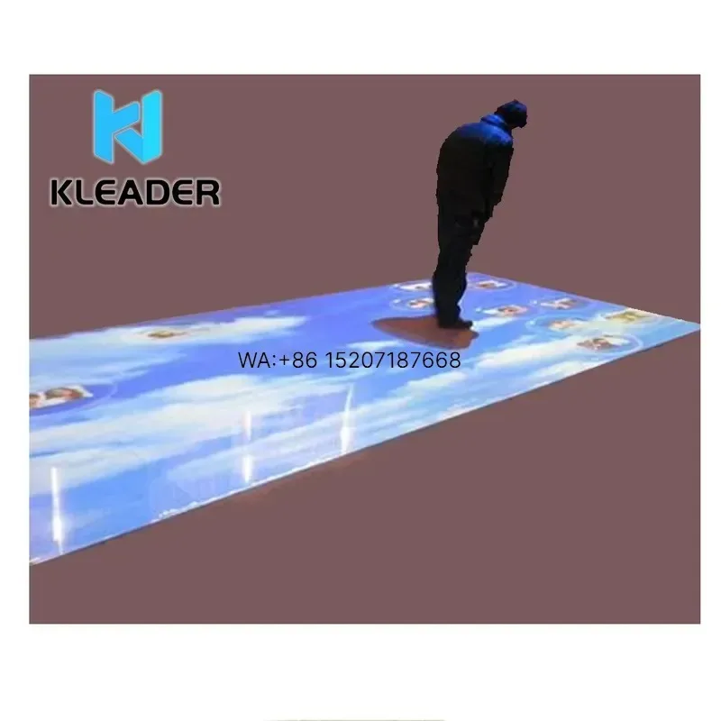 Wmwmnu for 360 Degree Floor Interactive Projector Cube 7d Hologram Projection Wall Panel Game System