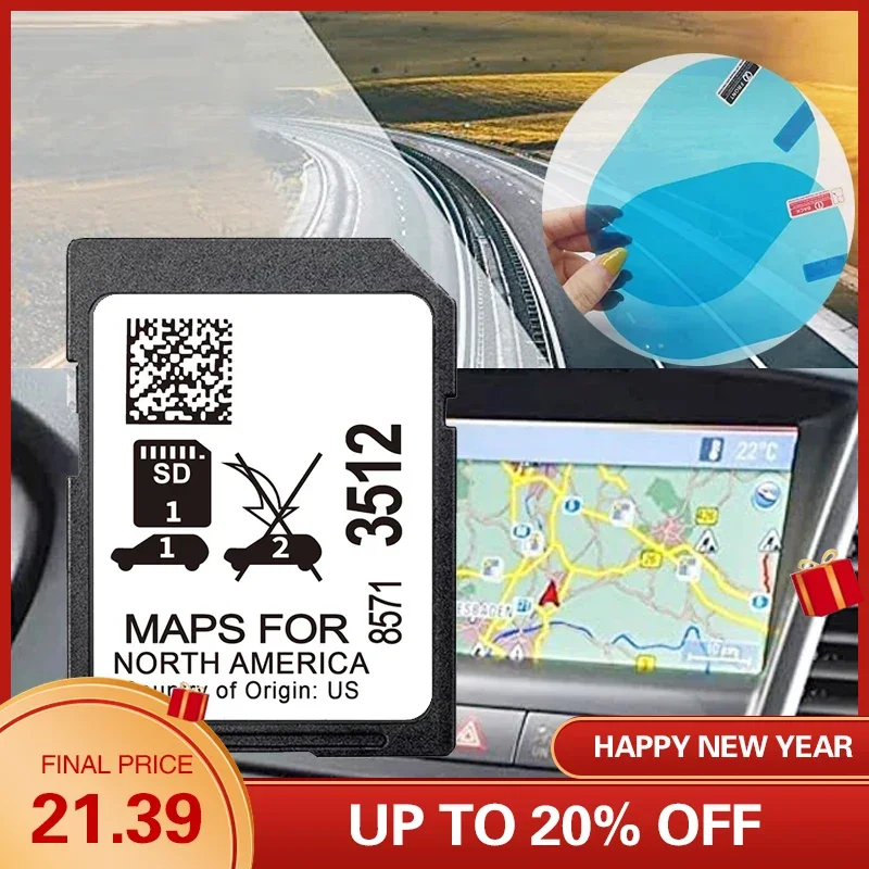 

for GMC Acadia/Canyon/Sierra/Terrain/Yukon Car Media Upgrade Canada USA Mexico Map Navigation SD Card 32GB 2024 Version