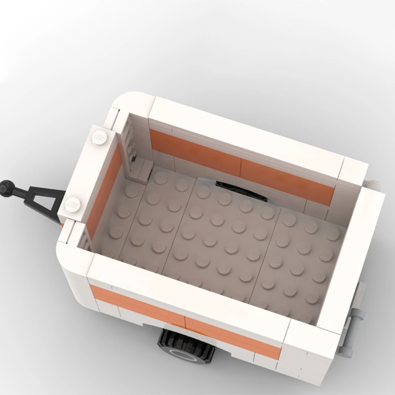 

118 шт. MOC U-Haul, строительные блоки для прицепа, рождественский подарок, практичные инновационные блюда, сборка