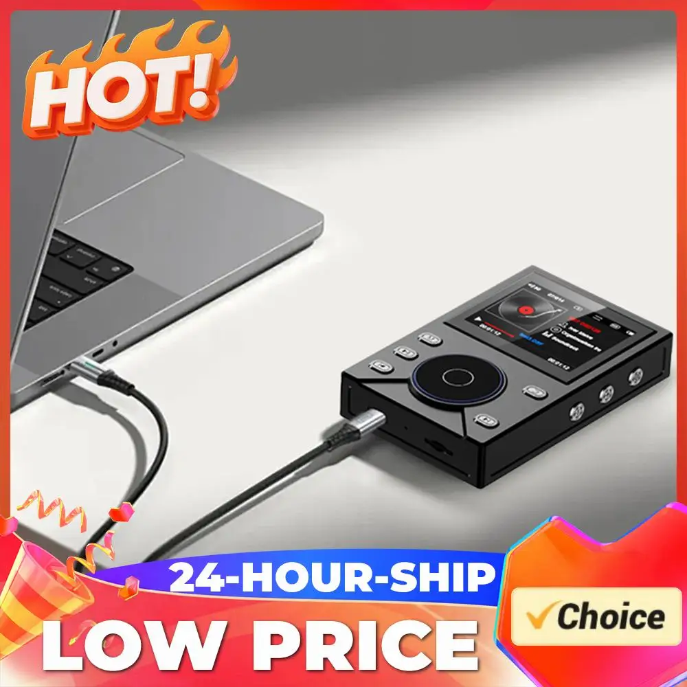 

Портативный музыкальный плеер DSD Lossless Player с 2,4-дюймовым ЖК-экраном, зарядкой USB-C, аудиоплеер Walkman для дома и автомобиля