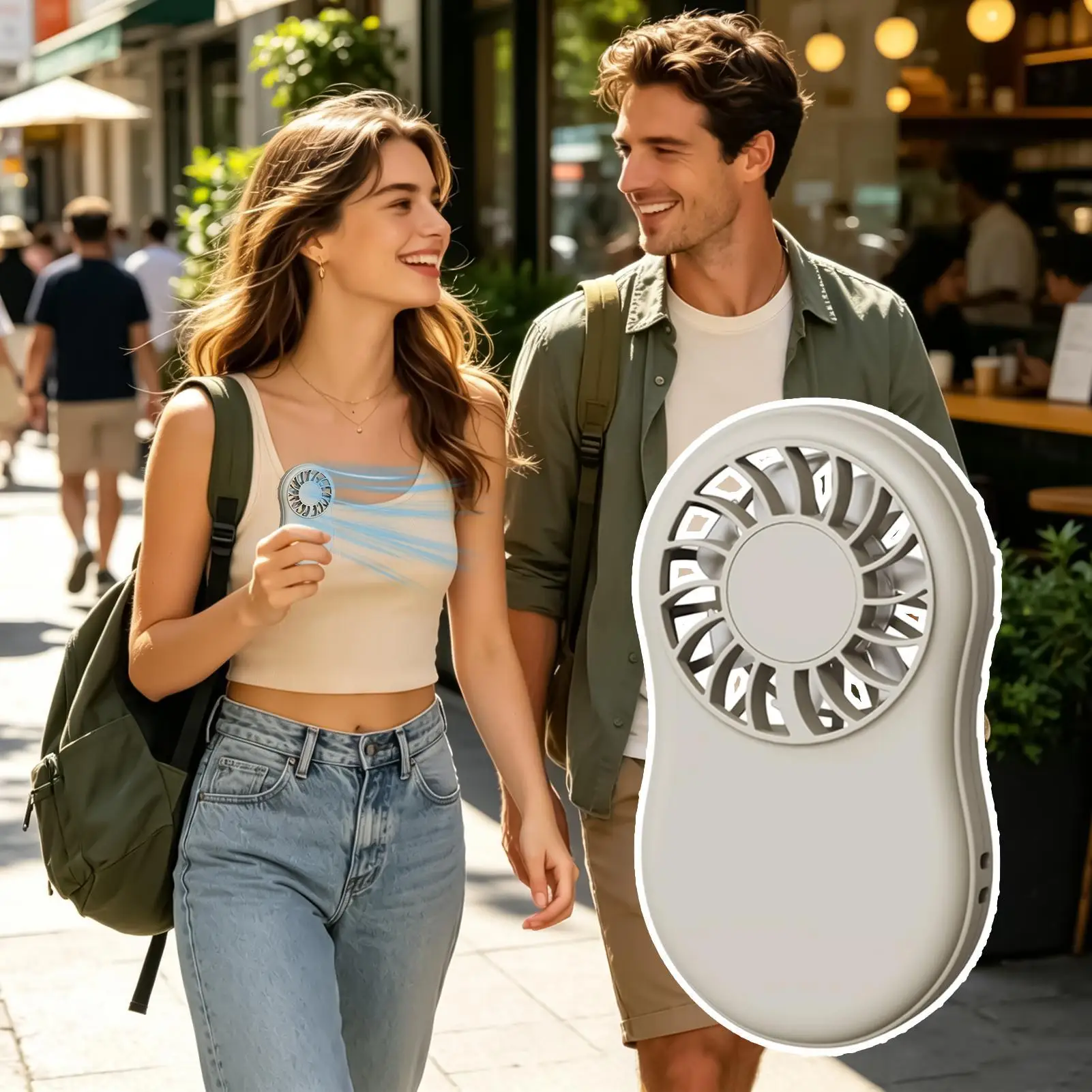 Portable Fan Compact Low Noise Portable Summer Must Have Personal Handheld Fans For Men Women Kid Adults Backpacking Work