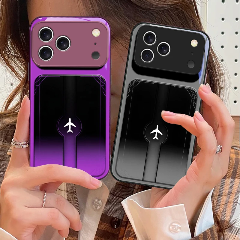 

minimalist tech vibe For iPhone 17 Air 16 E 15 14 13 Plus 12 mini 11 17 Pro Max XR Xs Max 16E 7 8 Tempered Glass Phone Case