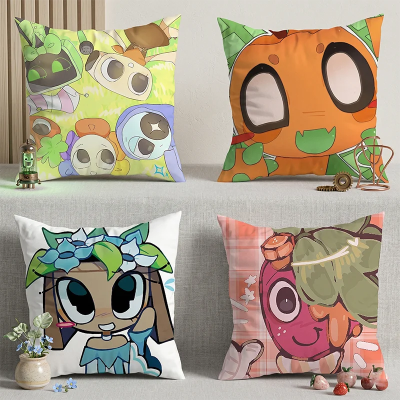

Cute Cartoon Character Cushion Cover Anime Throw Pillow Case for Kids Room Sofa Couch Chair Home Decor Square 40x40cm 1 Pc