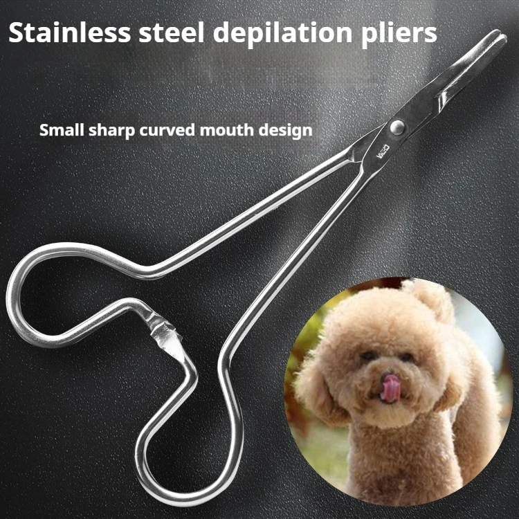 Pet Ear Plucking Pliers Dog Ear Stainless Steel Hair Plucker Teddy Cat Hemostatic Pliers Pet Cat Ear Cleaning Supplies