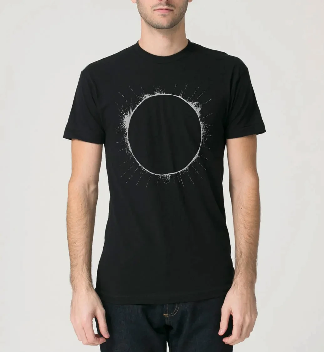 HOT SALE Total Solar Eclipse T-shirt Design of The Sun and Moon Gift for Astronomy Lovers Celestial Clothing Unisex Tops