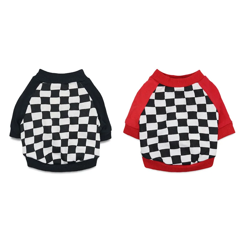 

Factory Pet Dog Cat Clothing Wholesale, Mosaic Print T-Shirt for Small Breed Teddy Poodle, Spring Summer Autumn Apparel