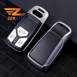 Auto Shell Fob Accessories for AUDI A4 B9 Q5 Q7 TT TTS 8S 2016 2017 TPU Leather Car Key Cover Case Remote Key Cover