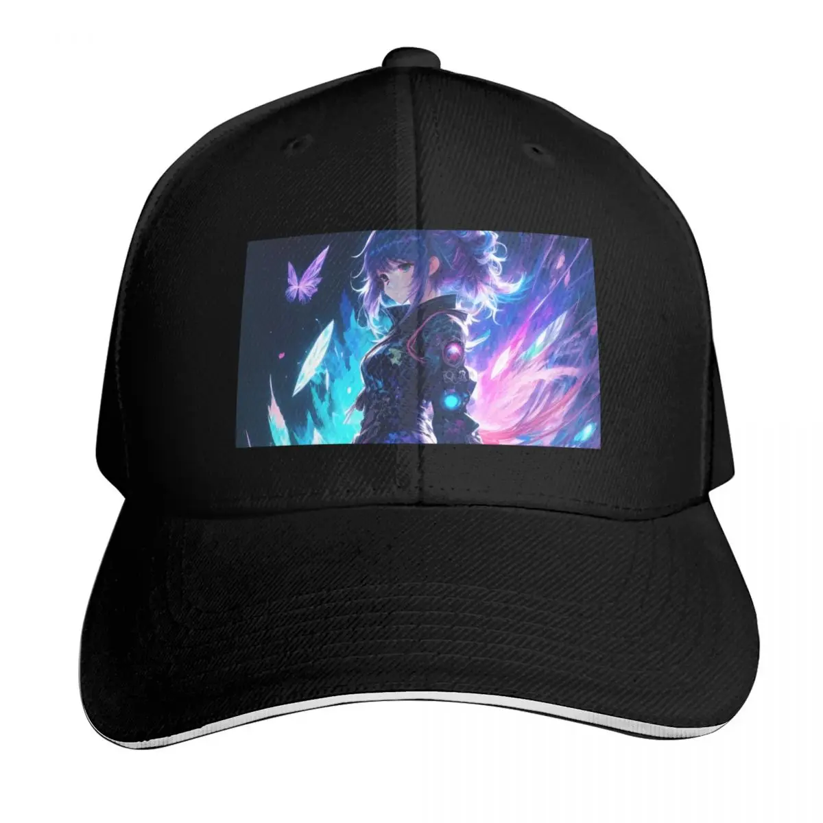 AI Anime Art - Captivating AI-Generated Girl Baseball Cap Men Women Casual Summer Sport Sun Cap