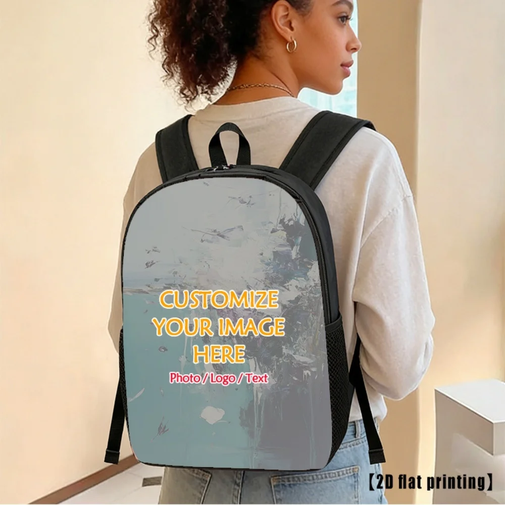 Large Capacity Custom Photo Print Backpack Personalized Laptop Daypack Custom Picture Student School Travel