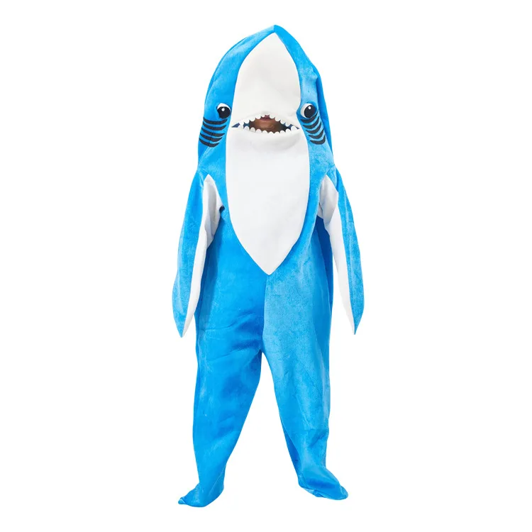 Funny Great White Shark Performance Costume Cartoon Character Costume Head-to-Toe Festival Outfit