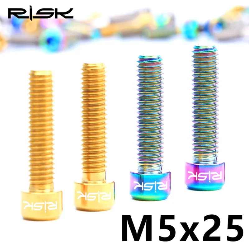 Risk Titanium Bike Brake Fixed Screws M5X25mm MTB Bicycle Hydraulic Brake Levers Fixed Bolts for SRAM Guide R RS RSC Brake Bolts