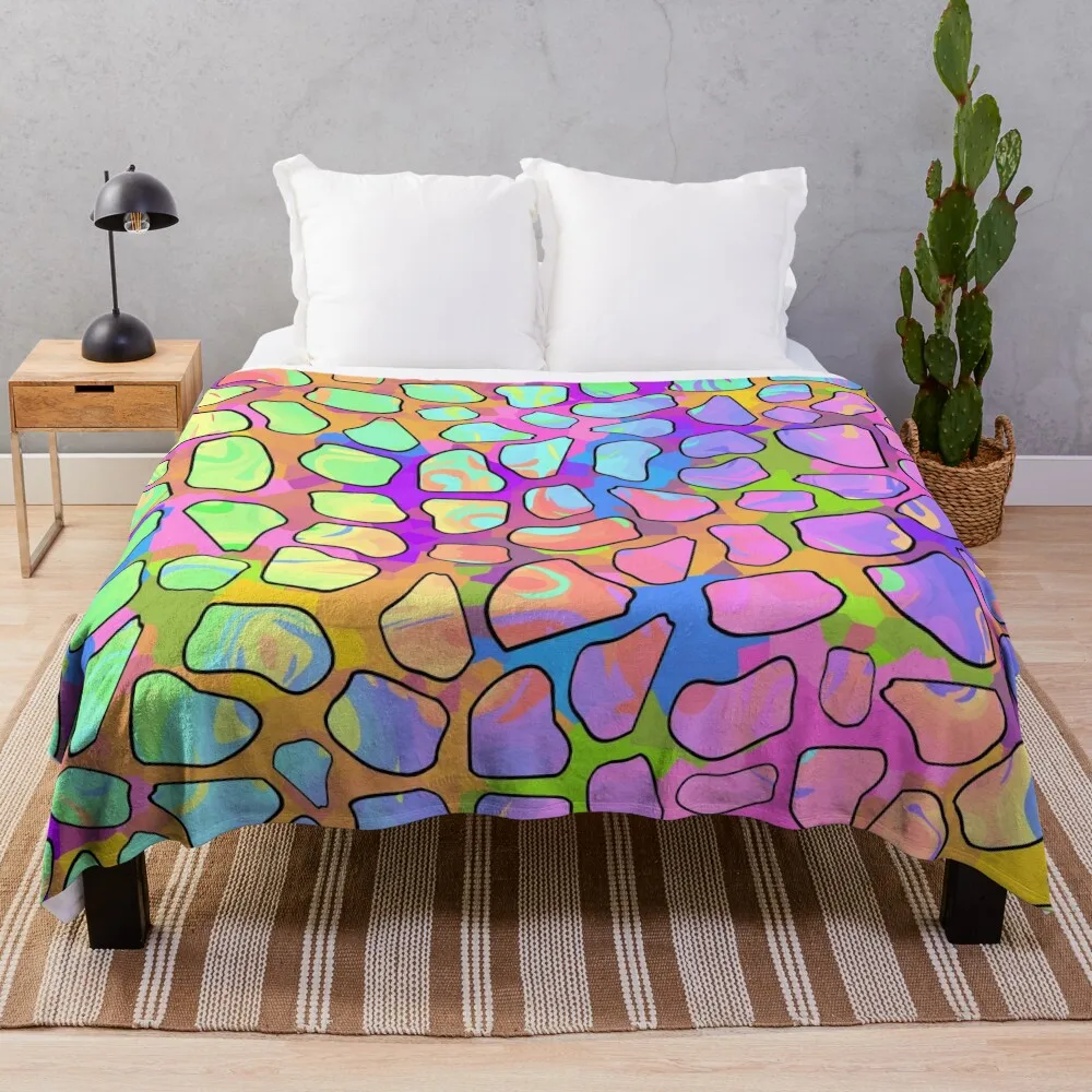 

Rainbow Giraffe Spots Throw Blanket Thin Sofa Throw Blankets