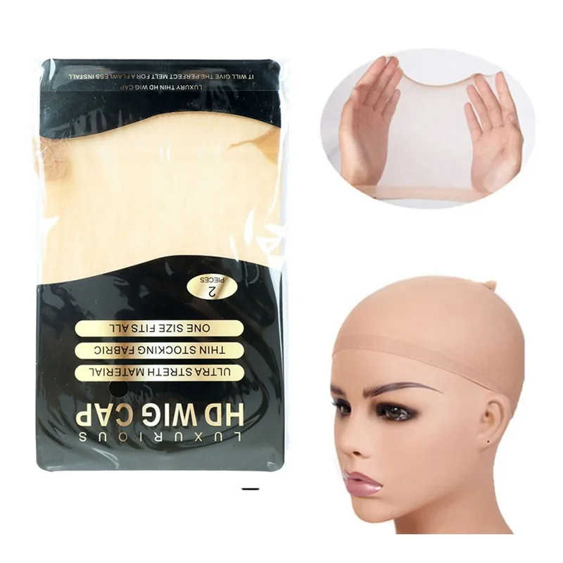 

Luxury 10-100Pcs HD Wig Thin Stocking Cap Wig Deluxe Wig Cap Hair Net For Weave Nylon Stretch Mesh Wig Cap Hd Wig Caps For Wigs