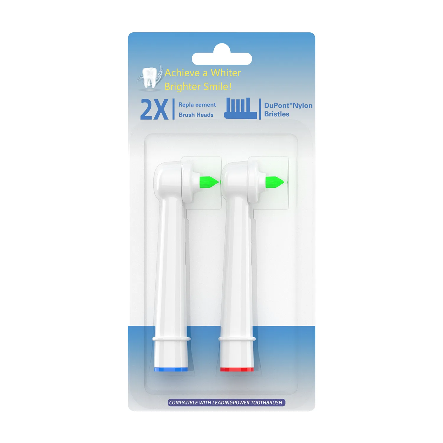 2 Pcs/Pack Interdental Replacement Toothbrush Heads for Oral B Electric Toothbrush for Cleaning Braces/Between Teeth/Back Teeth