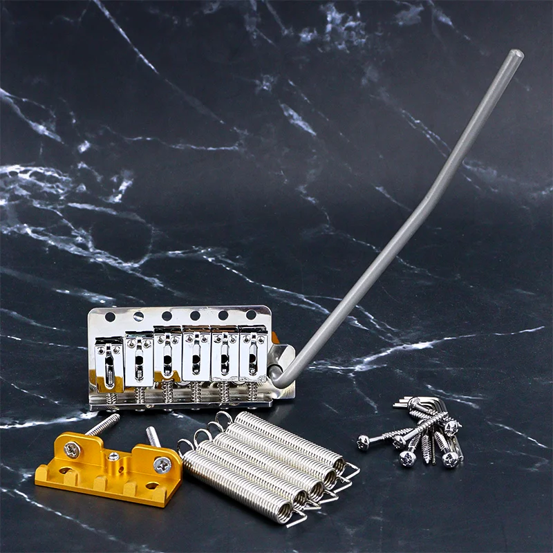 Electric Guitar 40mm Solid Brass Block Tremolo Bridge- Chrome Finish with Mounting Screws Guitar Parts & Accessories