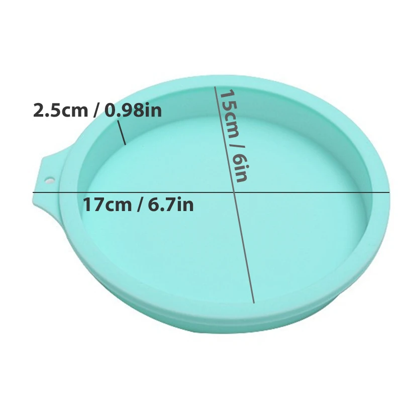 1PC 4PCS Silicone Round Rainbow Cake Baking Pans, Non-Stick Cake Layer Pan Set, Baking Tray Flexible Molds for Pizza Pancakes