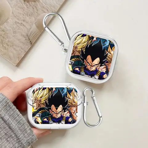 Clear Earphone Cases Cover With Hook Case For Samsung Galaxy Buds 3 FE 4Pro Live 2 2Pro 3Pro 4 Pro Dragon Balls Ultra Gohan