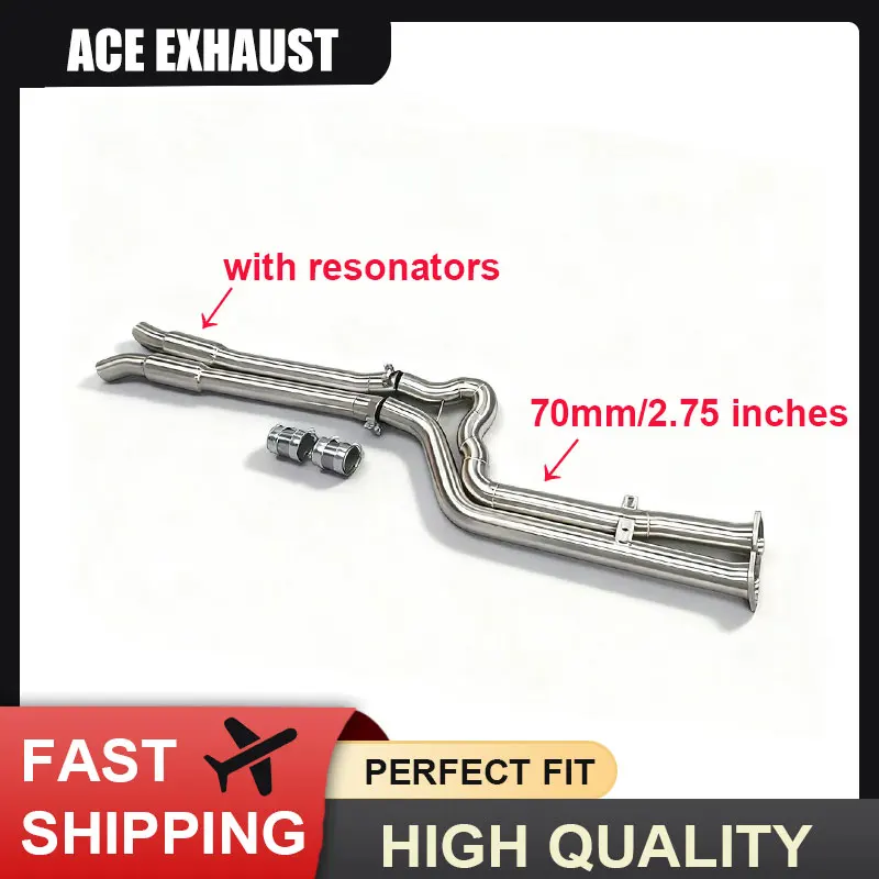 

ACE Fitment Equal Length Midpipe for BMW S58 F97 X3M F98 X4M 3.0T With Resonator SUS304 High Performance Flow Flow Exhaust Pipe