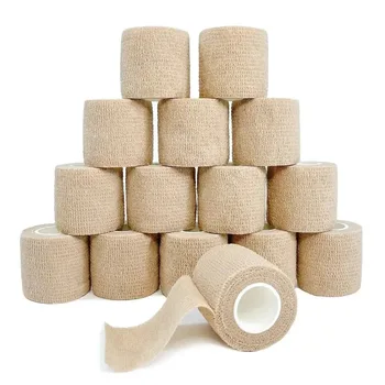 1 גליל 2.5/5/7.5/10cm*4.8m תחבושת אלסטית לא סרוגה עם דבק עצמ...