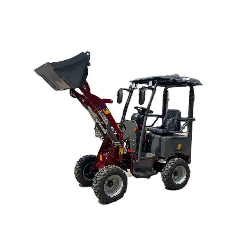 for TH04D four wheel electric 0.4 ton electric loader multi function small excavator loader