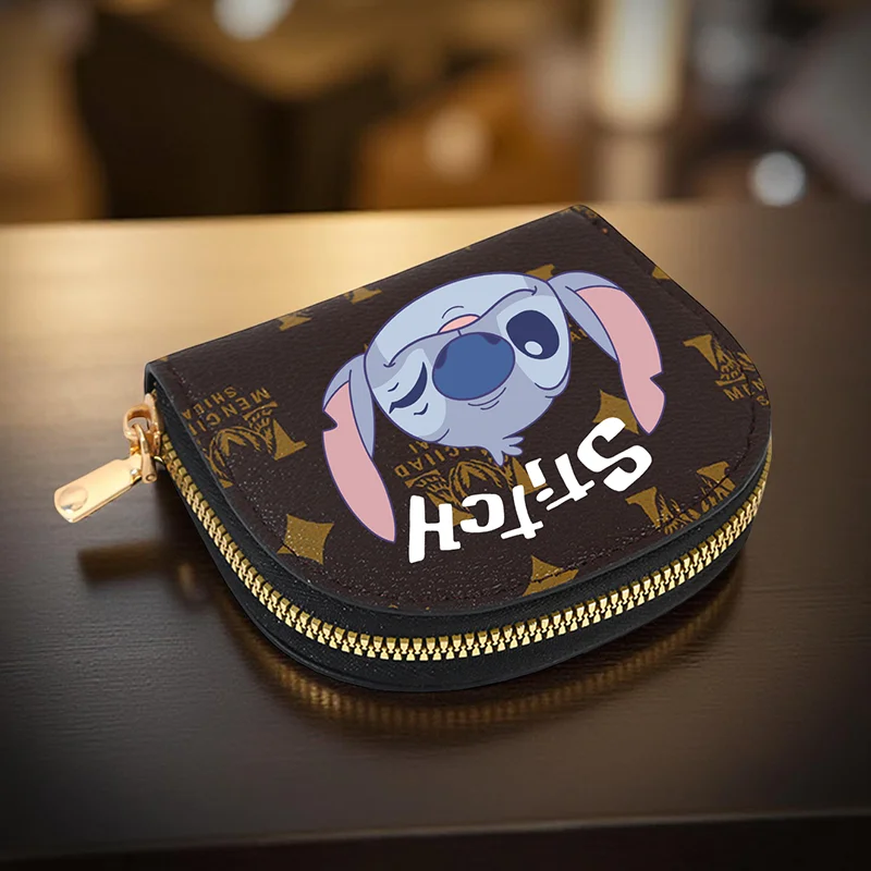 1 قطعة لطيف غرزة محفظة نسائية للعملات المعدنية عملة حقيبة محفظة نسائية للعملات المعدنية غرزة طباعة نمط المحفظة حامل بطاقة ، متعددة الوظائف بو عملة حقيبة مع سحاب