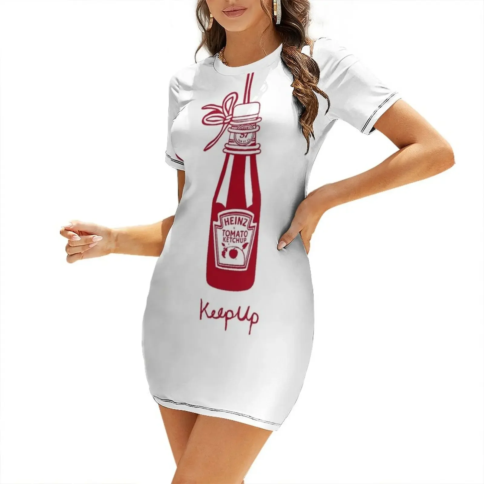 

HEINZ TOMATO KETCHUP Short-Sleeved Dress women dresses Bridesmaid dress woman dresses summer woman 2025 dress