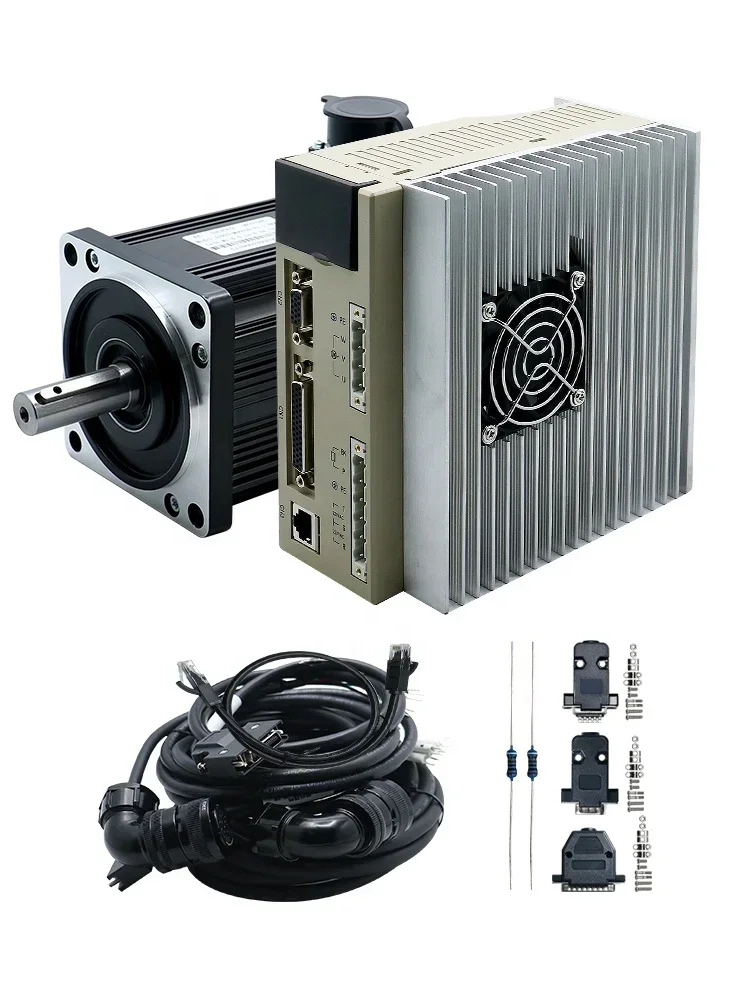 2025 Optical Encoder 2500RPM 6NM 130ST M06025 Nema 52 1.5KW Servo Motor 130ST AC Servo Motor With Drive RS485 T3L