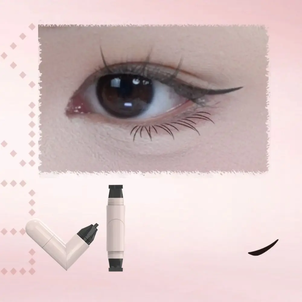 新しい防水アイライナースタンプ速乾性長持ちアイライナースタンプ携帯用黒色アイライナースタンプペン