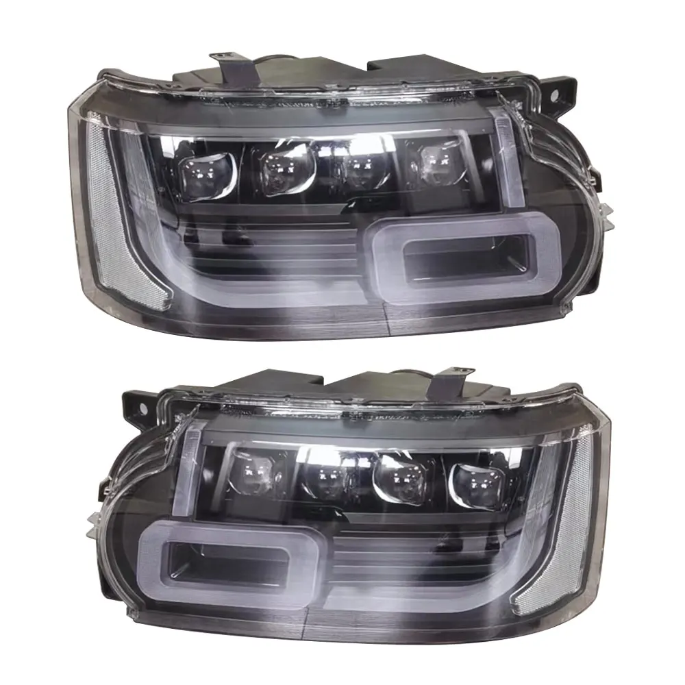 LED Headlight Left & Right For Land Rover Range Rover Sport 2010-2012 L320 Upgrade To L494 2018-2021 Front Lamp