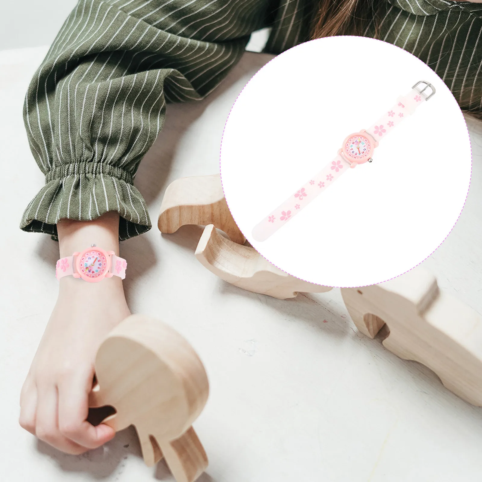 

1Pcs Waterproof Cartoon Watch Cute Wristwatch Learning Time Cartoon Quartz Student Watch for and