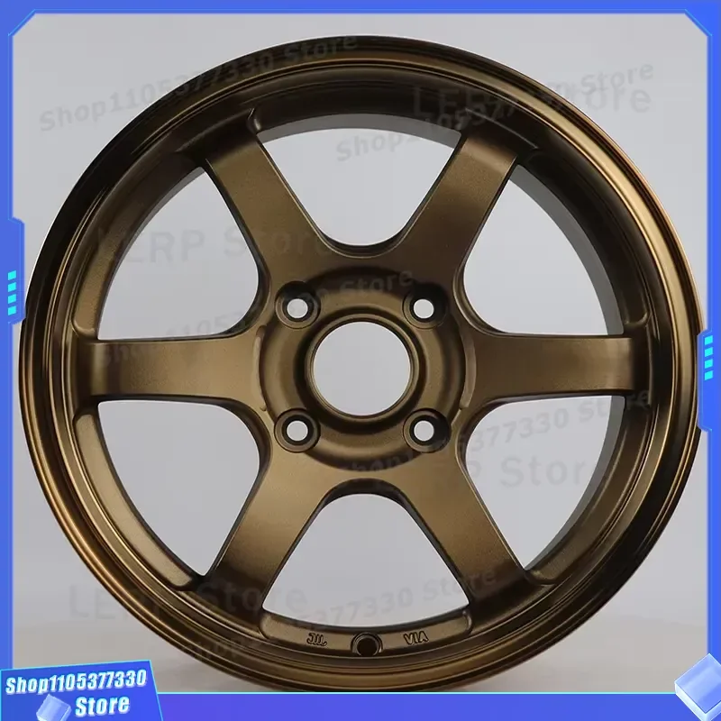 Sand Bronze TE37 Style Aluminum Alloy Wheels 4x100 5x114.3 Stream Molded Rims for Passenger Cars Size 15 16 17 18 19 20 22