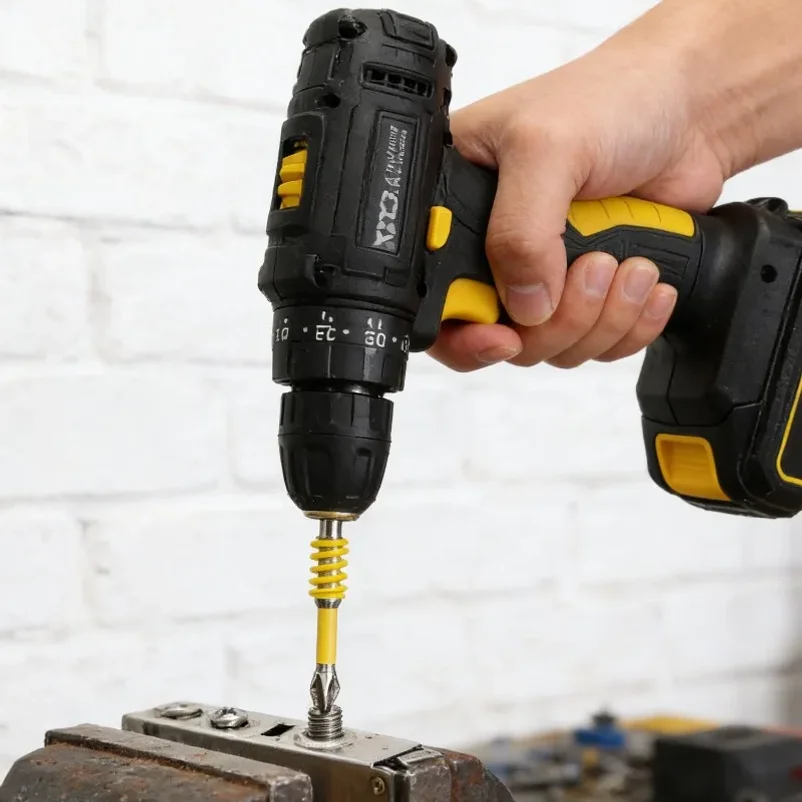 9/6pcs Spring-Loaded Magnetic Hex Shank Head Drills Anti-slip Wear-resistant Screwdriver Drill Bit DIY Woodworking Repair Tools