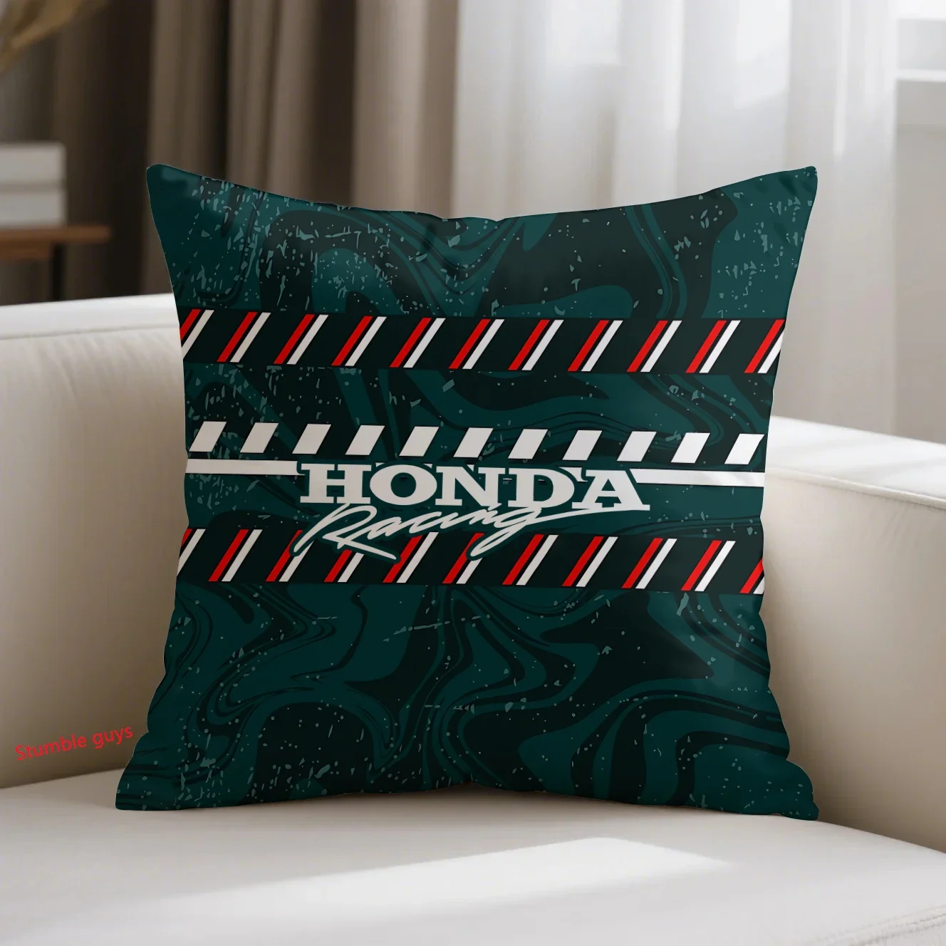 45X45cm Honda Sofa Cushion Cover Sports Motorcycle Racing Decorative Home Essential