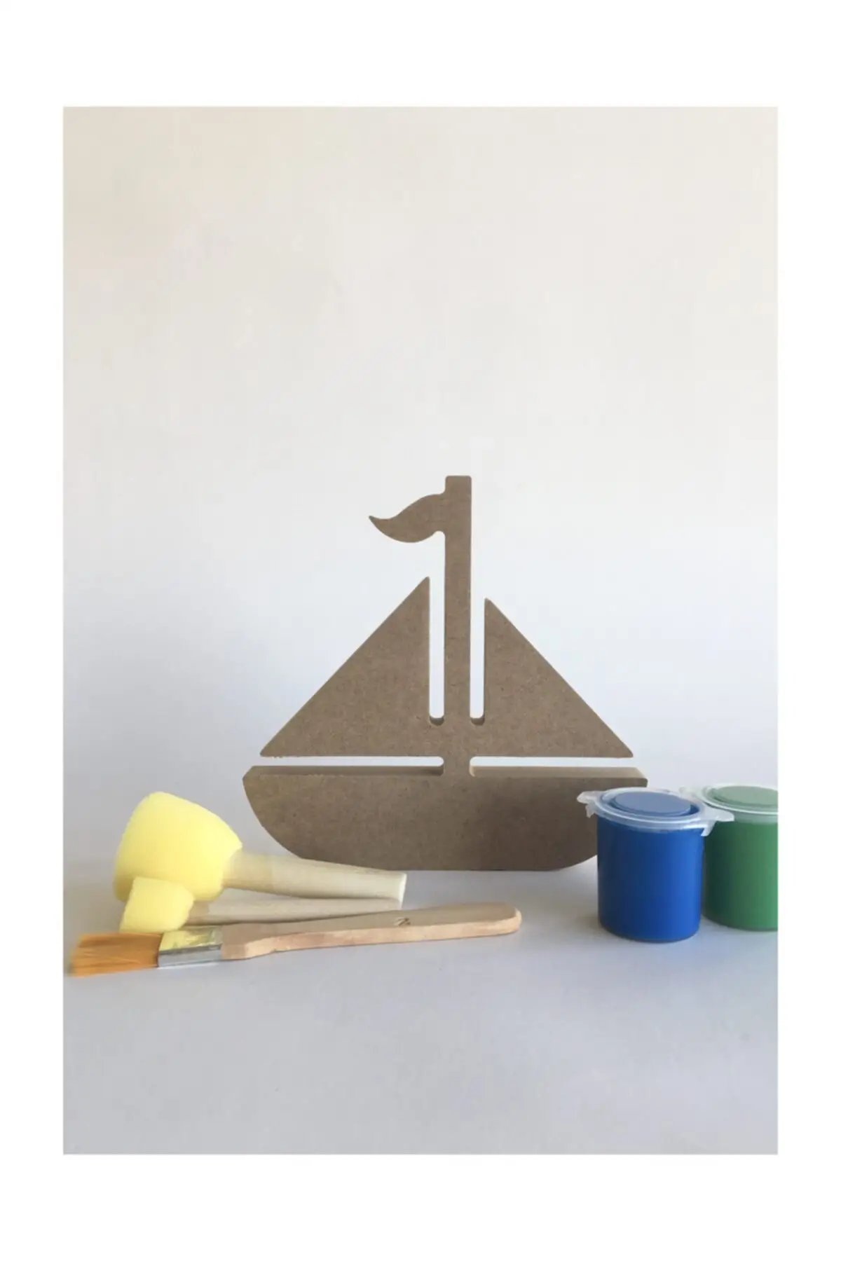 Hout Schilderen Set-Zeilboot