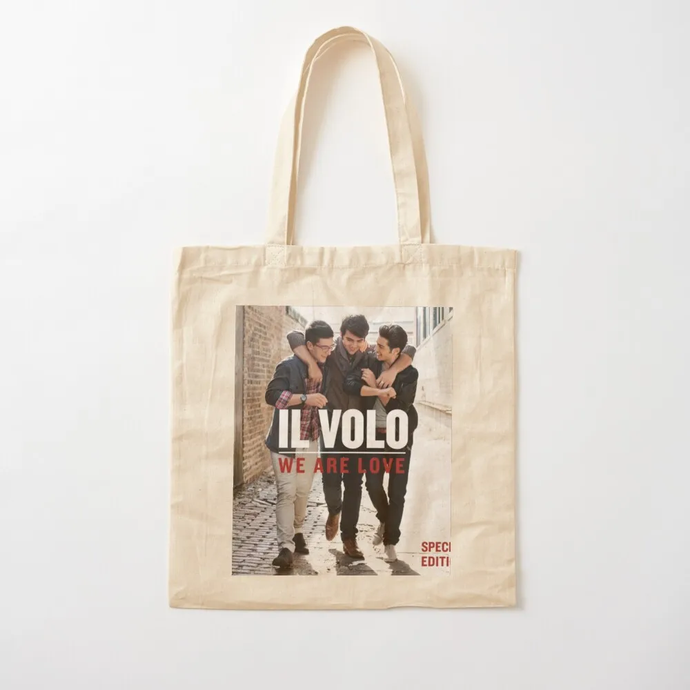 حقيبة يد Il Volo We Are Love قابلة للطي وقابلة لإعادة الاستخدام وحقيبة يد للمتسوقين وحقائب بيئية