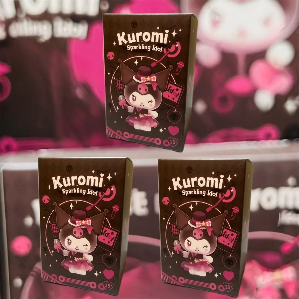 2026 Sanrio Kuromi Sparkling Idol Series Blind Box Cute Anime Figure Mystery Box Kuromi Collect Desktop Decor Surprise Gift Toys view 5
