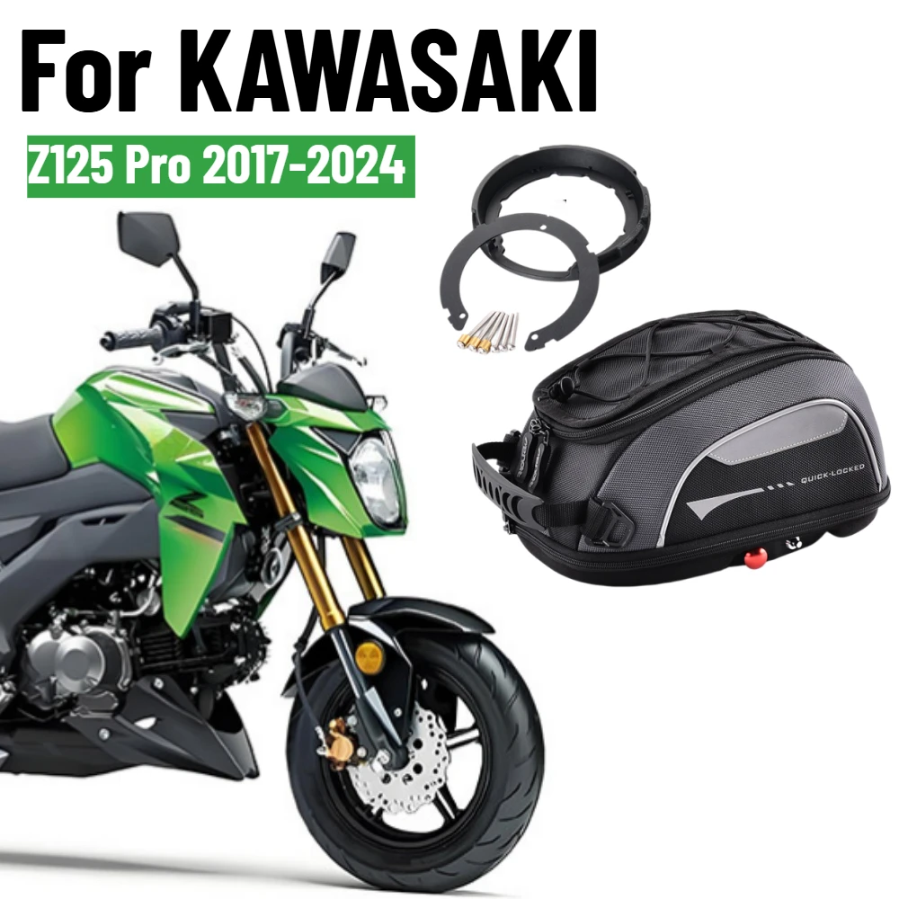 Tank Bag For KAWASAKI Z125 Pro Z 125 PRO 2017-2024 Motorcycle Luggage Top Case Navigation Saddle Bag Rotation Locked  Anti Theft