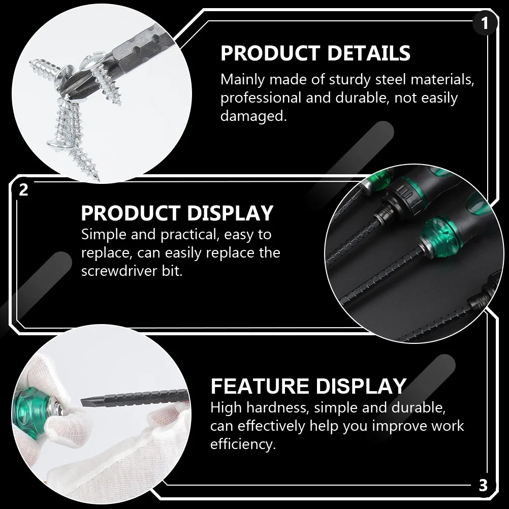 

4Pcs Telescopic Ratcheting Screwdriver Ergonomic Handle Non Slip Grip for Electronic Assembly Mechanical Maintenance