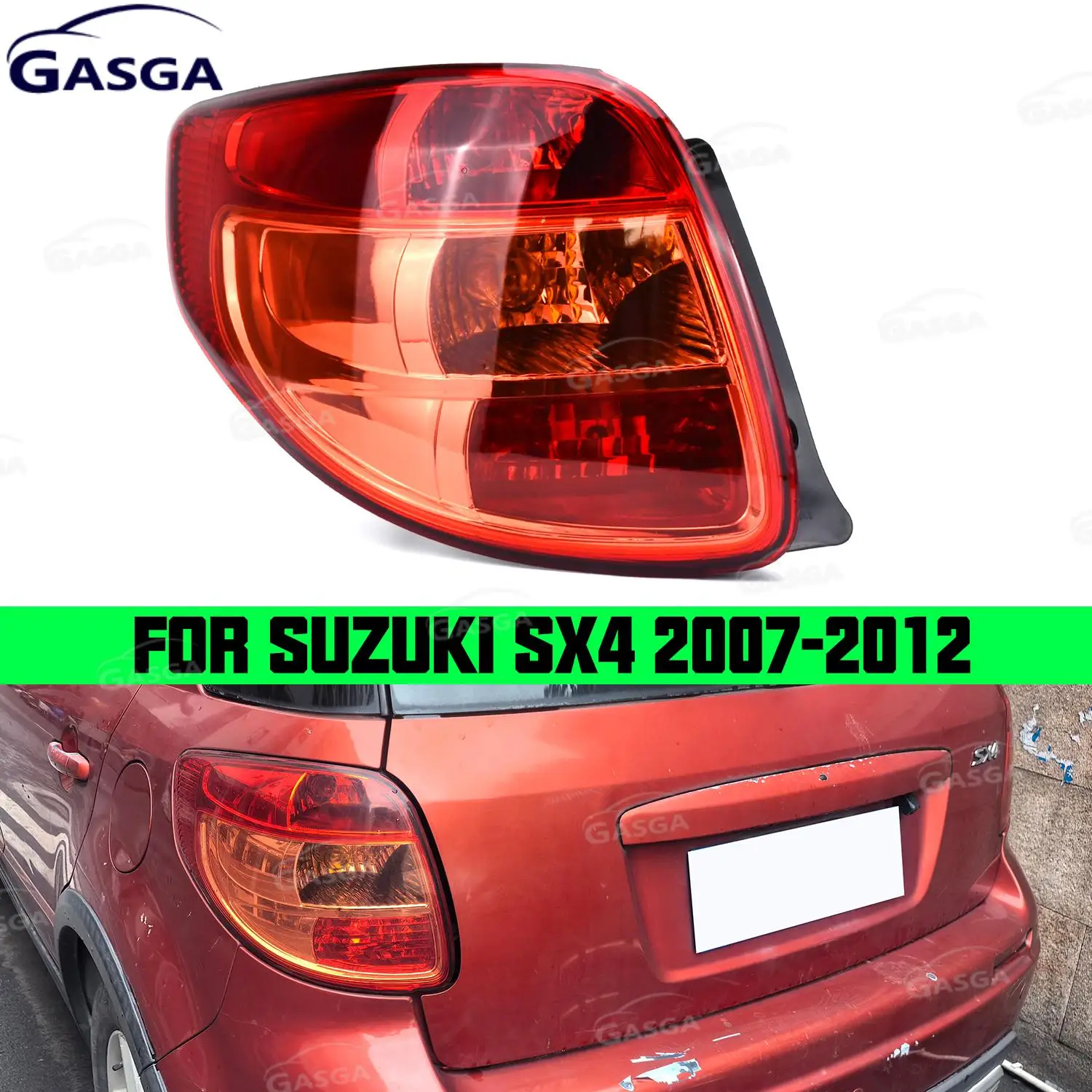 

GASGA для Suzuki SX4 2007-2012 задний фонарь автомобиля, корпус заднего фонаря, стоп-сигнал, индикаторная лампа, крышка седана и хэтчбека