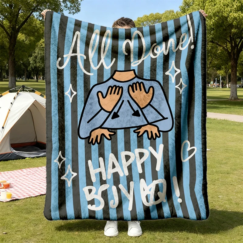 All Done Happy Friyay, Special Education Flannel Blanket, Funny Teacher Flannel Blanket, Para BCBA Gift