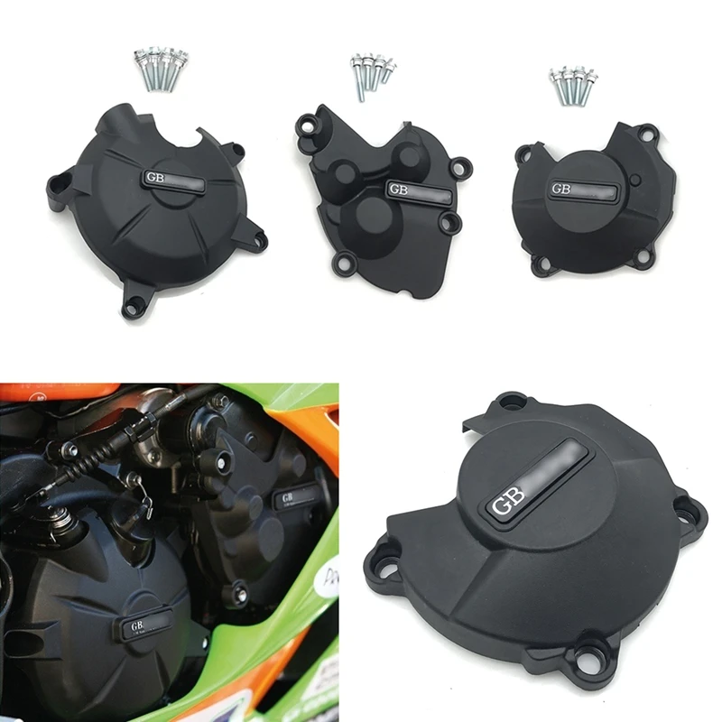 Motorcycles Engine Cover Protection Case For KAWASAKI ZX6R ZX636 2007-2021 For GB Racing